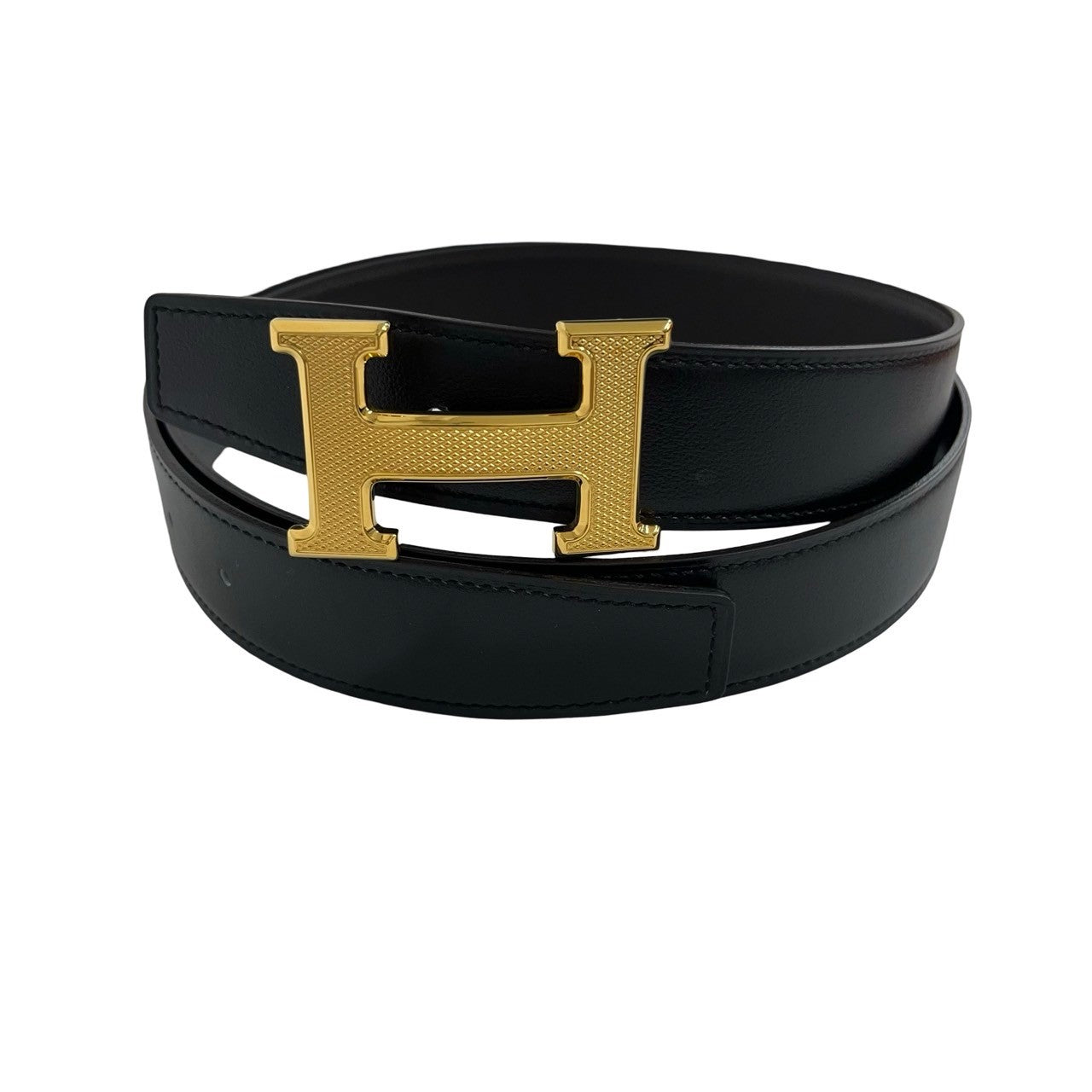 美品！HERMES ブルージーン✖️ブラック レザーベルトシルバーバックル(新品) 美品！HERMES ブルージーン✖️ブラック レザーベルトシルバー