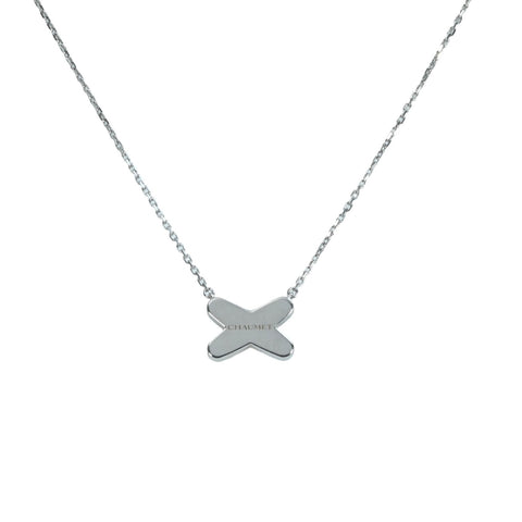 【中古】CHAUMET ショーメ K18WG ジュ・ドゥ・リアン ペンダントネックレス 4.3g