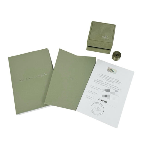 【中古】Van Cleef&Arpels ヴァンクリーフ &アーペル K18PG オブシディアン ヴィンテージアルハンブラ ペンダントネックレス  (箱、ギャランティ付き)