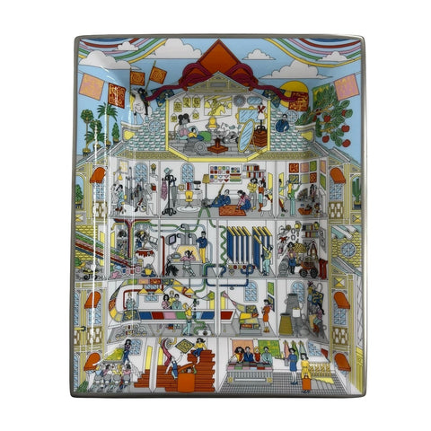 【未使用】 Hermes エルメス ヴィド・ポッシュ 3H《メゾン・デ・カレ》 小物入れ マルチカラー ポーセン 未使用(展示品)