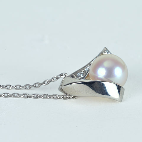 【中古】MIKIMOTO ミキモト PT900/PT950 アコヤパールペンダントネックレス P8.7mm 44cm 8.9g one price
