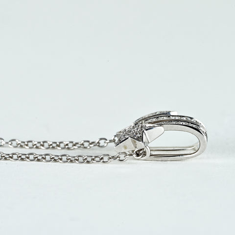 【中古】CHANEL シャネル K18WG ネックレス COMET DIAMOND NECKLACE 5.9g