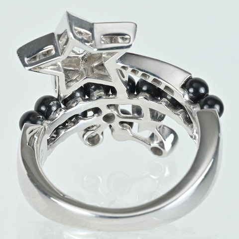 【中古】CHANEL シャネル comet collection コメットコレクション K18WG ダイヤモンド ブラックスピネルリング 9.1g #14