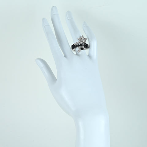 【中古】CHANEL シャネル comet collection コメットコレクション K18WG ダイヤモンド ブラックスピネルリング 9.1g #14