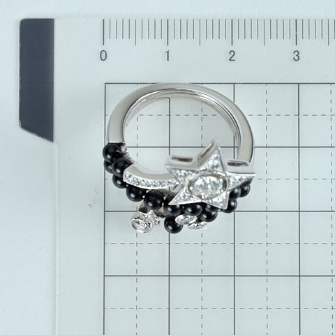 【中古】CHANEL シャネル comet collection コメットコレクション K18WG ダイヤモンド ブラックスピネルリング 9.1g #14