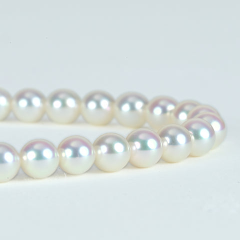 【中古】MIKIMOTO ミキモト K18WG akoya アコヤパール連ネックレス 5-5.5mm18.2g ONE PRICE