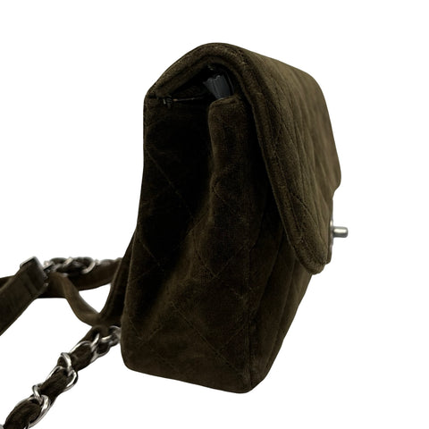 【中古】 CHANEL シャネル MATELASSE VELOUR BACK PACK マトラッセベロアバッグパック バックパック 4番台(1996-1998年) カーキ ベロア USED USED バッグ