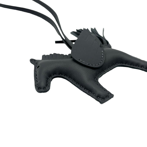 【中古】Hermes エルメス RODEO PEGASUS ロデオペガサスPM CHARM グレー系(AGNEAUMILO) レザー 新品 チャーム エルメスチャーム