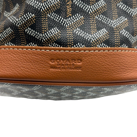 【中古】 GOYARD ゴヤール PETIT FLOT BAF プティ・フロ バケットバッグ ショルダーバッグ ブラック/ブラウン キャンバス カーフスキン 中古 USED バッグ