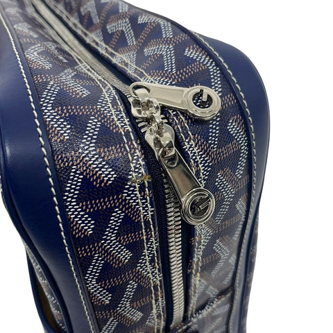 【中古】 GOYARD ゴヤール AMBASSADE BRIEF CASE アンバサードブリーフケース ハンドバッグ ブルー キャンバス 中古 USED バッグ