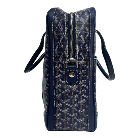 【中古】 GOYARD ゴヤール AMBASSADE BRIEF CASE アンバサードブリーフケース ハンドバッグ ブルー キャンバス 中古 USED バッグ