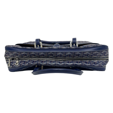 【中古】 GOYARD ゴヤール AMBASSADE BRIEF CASE アンバサードブリーフケース ハンドバッグ ブルー キャンバス 中古 USED バッグ