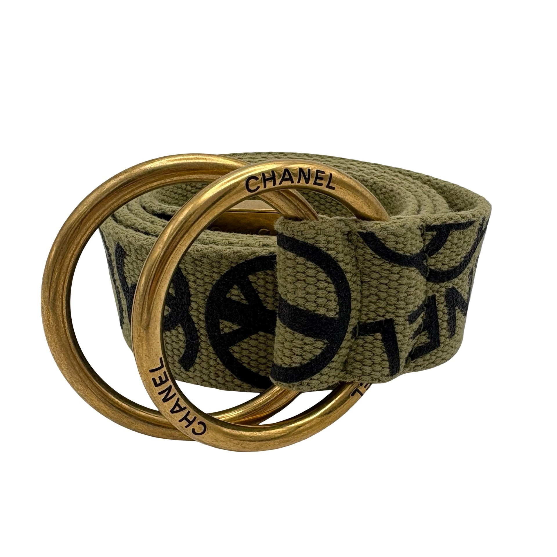 中古】 CHANEL シャネル BELT ベルト 小物 カーキ 中古 SALE セール