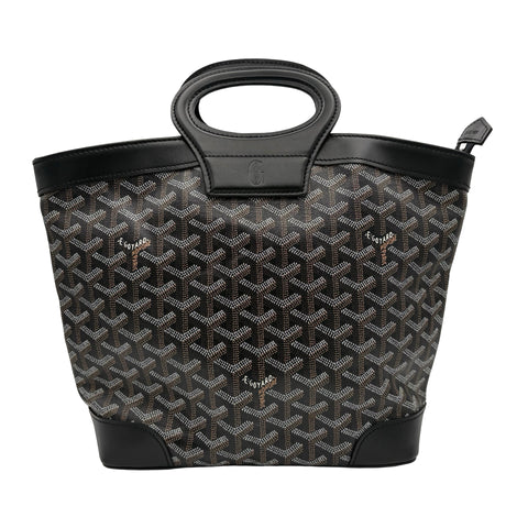 【中古】 GOYARD ゴヤール BELUGA PM ベルーガ PM ハンドバッグ ブラック キャンバス カーフスキン 中古 USED バッグ