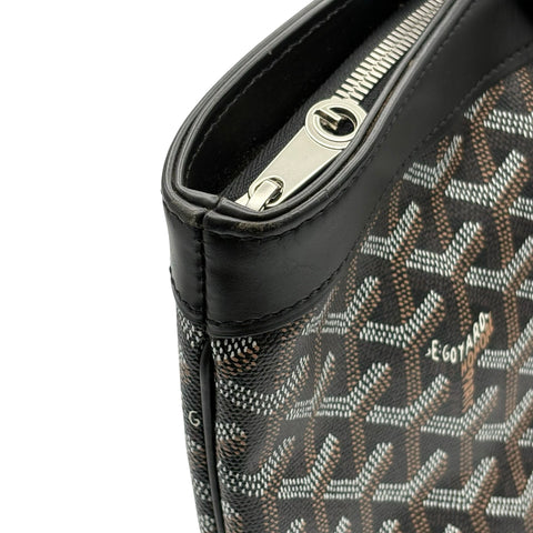 【中古】 GOYARD ゴヤール BELUGA PM ベルーガ PM ハンドバッグ ブラック キャンバス カーフスキン 中古 USED バッグ