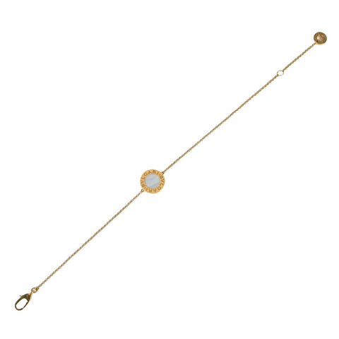 【中古】BVLGARI ブルガリ K18PG  マザーオブパール ブレスレット ブルガリブルガリ