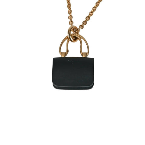 【中古】HERMES エルメス K18PG BLACK JADE コンスタンスアミュレット ペンダントネックレス ネックレス ジュエリー
