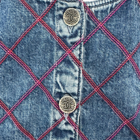 【中古】 CHANEL シャネル DRESS ワンピース デニムワンピース 40 USED 中古 2022 CLOTHES 洋服