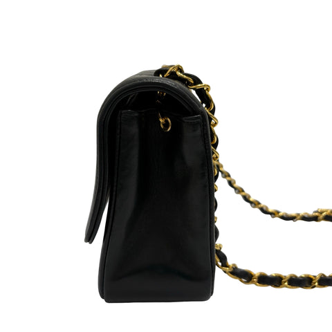 【中古】 CHANEL シャネル MADEMOISELLE マドモアゼル ショルダーバッグ 3番台(1995年) ブラック ラムスキン USED USED バッグ