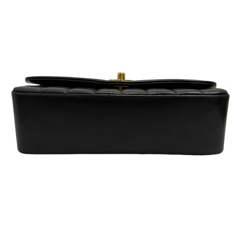 【中古】 CHANEL シャネル MADEMOISELLE マドモアゼル ショルダーバッグ 3番台(1995年) ブラック ラムスキン USED USED バッグ