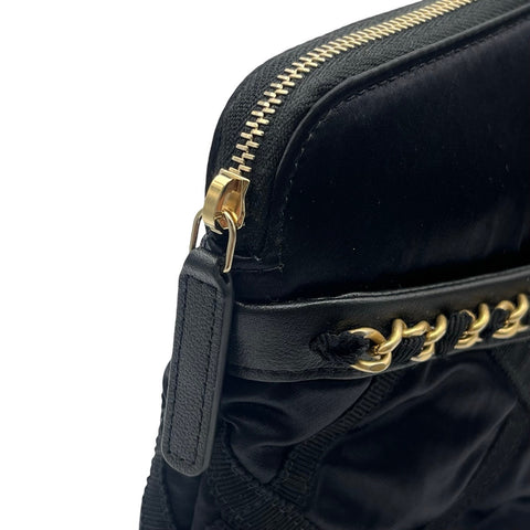 【中古】 CHANEL シャネル CLUTCH TOTE 2WAY BAG クラッチトート2WAYバッグ トートバッグ 31番台(2021年) ブラック ナイロンレザー 中古 USED バッグ
