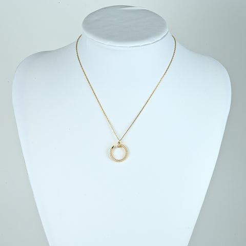 【中古】CARTIER カルティエ K18YG DIAMOND JUSTE UN CLOU NECKLACE K18YG ジュストアンクル ダイヤモンドネックレス 5.3g Box リペア証明書