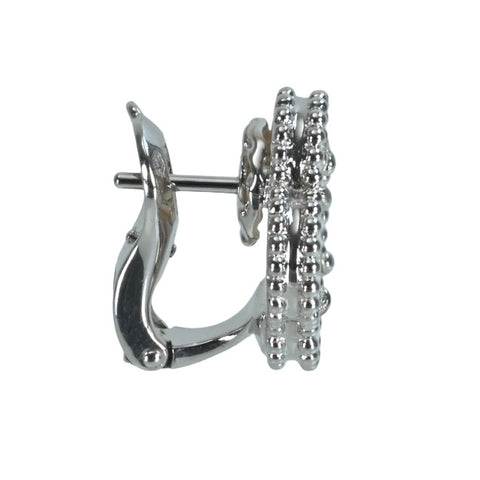 【中古】Van Cleef&Arpels ヴァンクリーフ&アーペル K18WG VINTAGE ALHAMBRA ヴィンテージアルハンブラ マザーオブパールピアス 7.8g