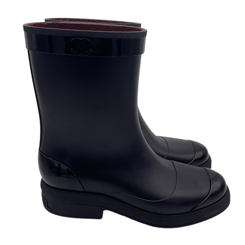 【中古】CHANEL シャネル SHOES レインブーツ 36 USED 中古 SHOES 靴