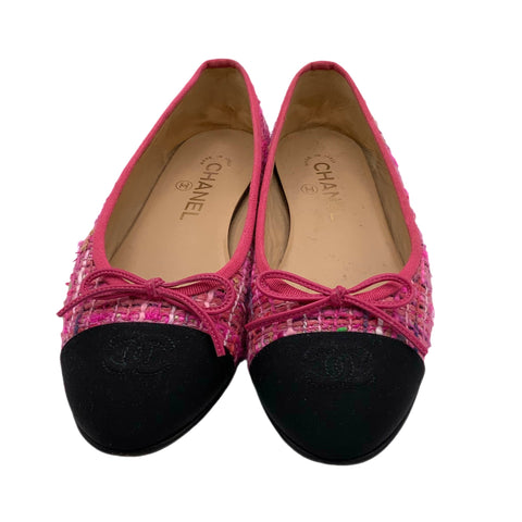 【中古】 CHANEL シャネル SHOES バレエシューズ 37.5 USED 中古 靴