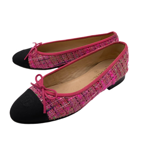 【中古】 CHANEL シャネル SHOES バレエシューズ 37.5 USED 中古 靴