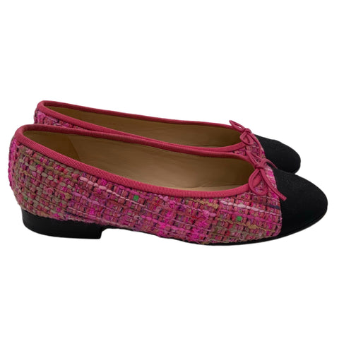 【中古】 CHANEL シャネル SHOES バレエシューズ 37.5 USED 中古 靴