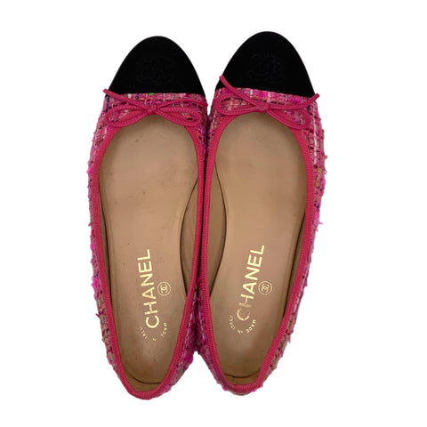 【中古】 CHANEL シャネル SHOES バレエシューズ 37.5 USED 中古 靴