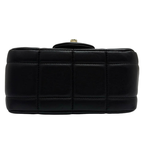 【中古】 CHANEL シャネル MINI FLAP BAG ミニフラップバック ショルダーバッグ ICチップ(2021年∼) ブラック ラムスキン 中古 USED バッグ