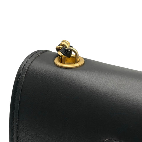 【中古】 CHANEL シャネル MINI FLAP BAG ミニフラップバッグ ショルダーバッグ ランダム番(2021年~) ブラック カーフスキン 中古 USED バッグ