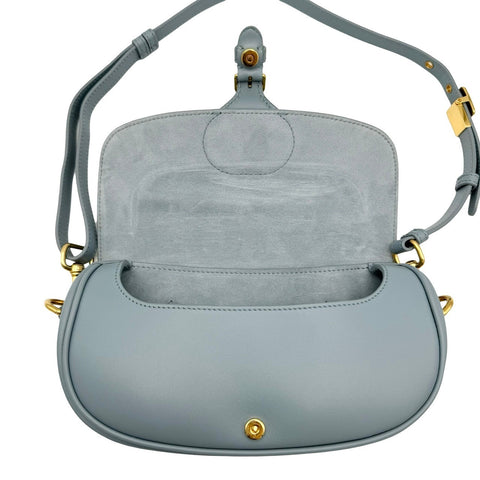 【中古】 Christian Dior クリスチャン ディオール BOBBY  ボビー イーストウエスト ショルダーバッグ ICチップ(2021年~) ブルー系 カーフスキン 中古 USED バッグ