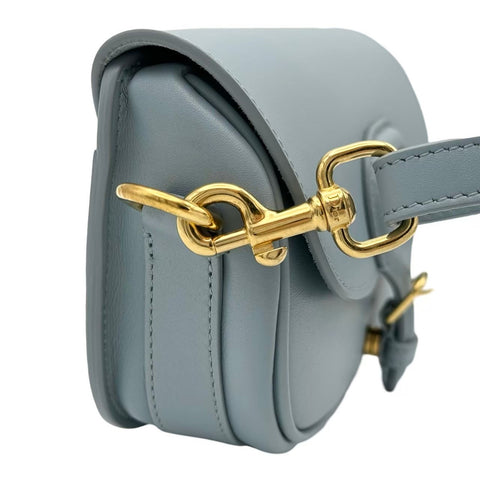 【中古】 Christian Dior クリスチャン ディオール BOBBY  ボビー イーストウエスト ショルダーバッグ ICチップ(2021年~) ブルー系 カーフスキン 中古 USED バッグ