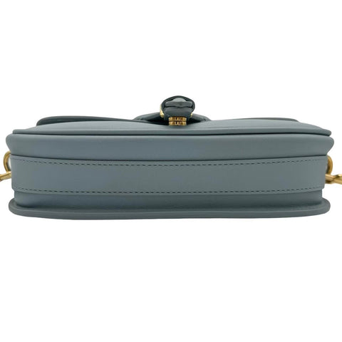 【中古】 Christian Dior クリスチャン ディオール BOBBY  ボビー イーストウエスト ショルダーバッグ ICチップ(2021年~) ブルー系 カーフスキン 中古 USED バッグ