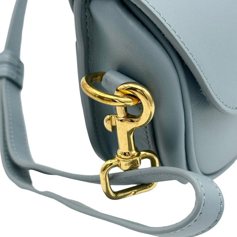 【中古】 Christian Dior クリスチャン ディオール BOBBY  ボビー イーストウエスト ショルダーバッグ ICチップ(2021年~) ブルー系 カーフスキン 中古 USED バッグ