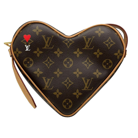 【中古】 LOUIS VUITTON ルイ・ヴィトン ハート型  ショルダーバッグ モノグラム キャンバス 中古 USED バッグ