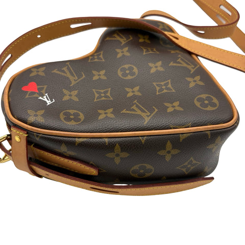 【中古】 LOUIS VUITTON ルイ・ヴィトン ハート型 ショルダーバッグ モノグラム キャンバス 中古 USED バッグ
