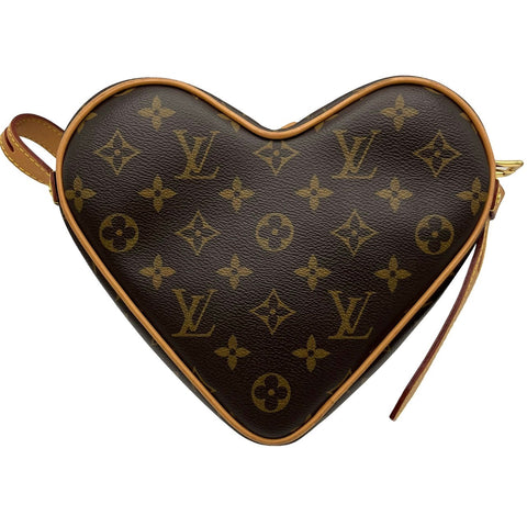 【中古】 LOUIS VUITTON ルイ・ヴィトン ハート型  ショルダーバッグ モノグラム キャンバス 中古 USED バッグ
