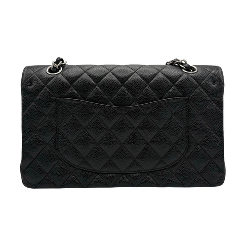 【中古】 CHANEL シャネル MATELASSE マトラッセ ダブルフラップ チェーンショルダー 18番台(2014年) ブラック キャビアスキン 中古 USED バッグ