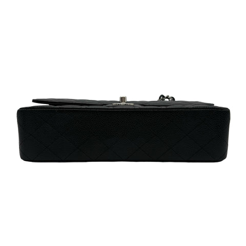【中古】 CHANEL シャネル MATELASSE マトラッセ ダブルフラップ チェーンショルダー 18番台(2014年) ブラック キャビアスキン 中古 USED バッグ