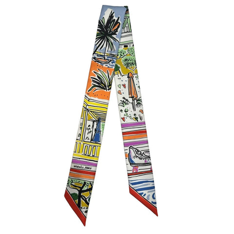 【新品未使用】Hermès エルメス TWILLY ツイリー 《レイユール・デテ》シルク100% レディース プレゼント ギフト