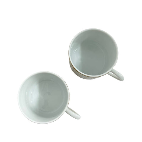 【未使用品】 Hermes エルメス コーヒーカップ&ソーサー 〈モザイク 24〉 ゴールド 小物 ホワイト/イエロー ポーセリン カップ 皿 食器 未使用(展示品)
