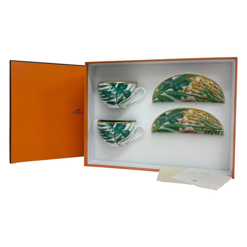 【未使用】 Hermes エルメス パシフォリア ティーカップ&ソーサー 食器 小物 ポーセン 未使用(展示品)