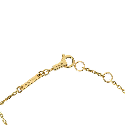 【中古】CELINE セリーヌ マリオントリオンフ K18YG ダイヤモンド ブレスレット 17cm