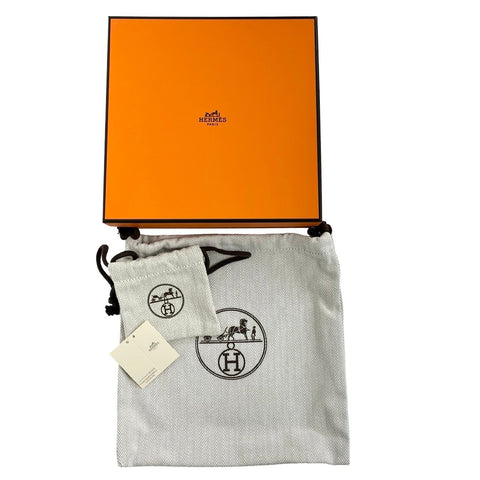 【新品未使用】 Hermes エルメス ベルト バックル《H》 小物 ブラック/グリメイヤー ボックスカーフ 新品未使用