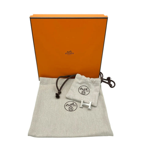 【新品未使用】 Hermes エルメス ベルト バックル《ミニH》 小物 ブラック/エトゥープ スウィフト/エプソン 新品未使用