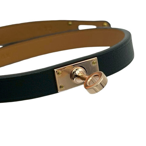 【新品未使用】 Hermes エルメス 《ミニ・ケリー》ドゥブルトゥール ブレスレット ブラック スウィフト 新品 BLACK SWIFT